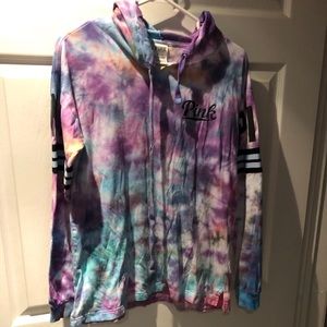Tie dye Pink long sleeve pullover